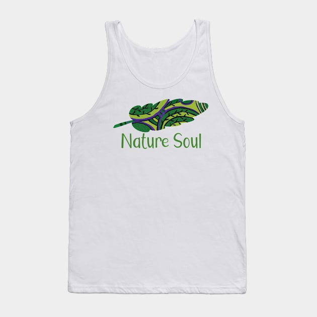 Nature Soul - Feather Charms abstract illustration GC-107-04 Tank Top by GraphicCharms